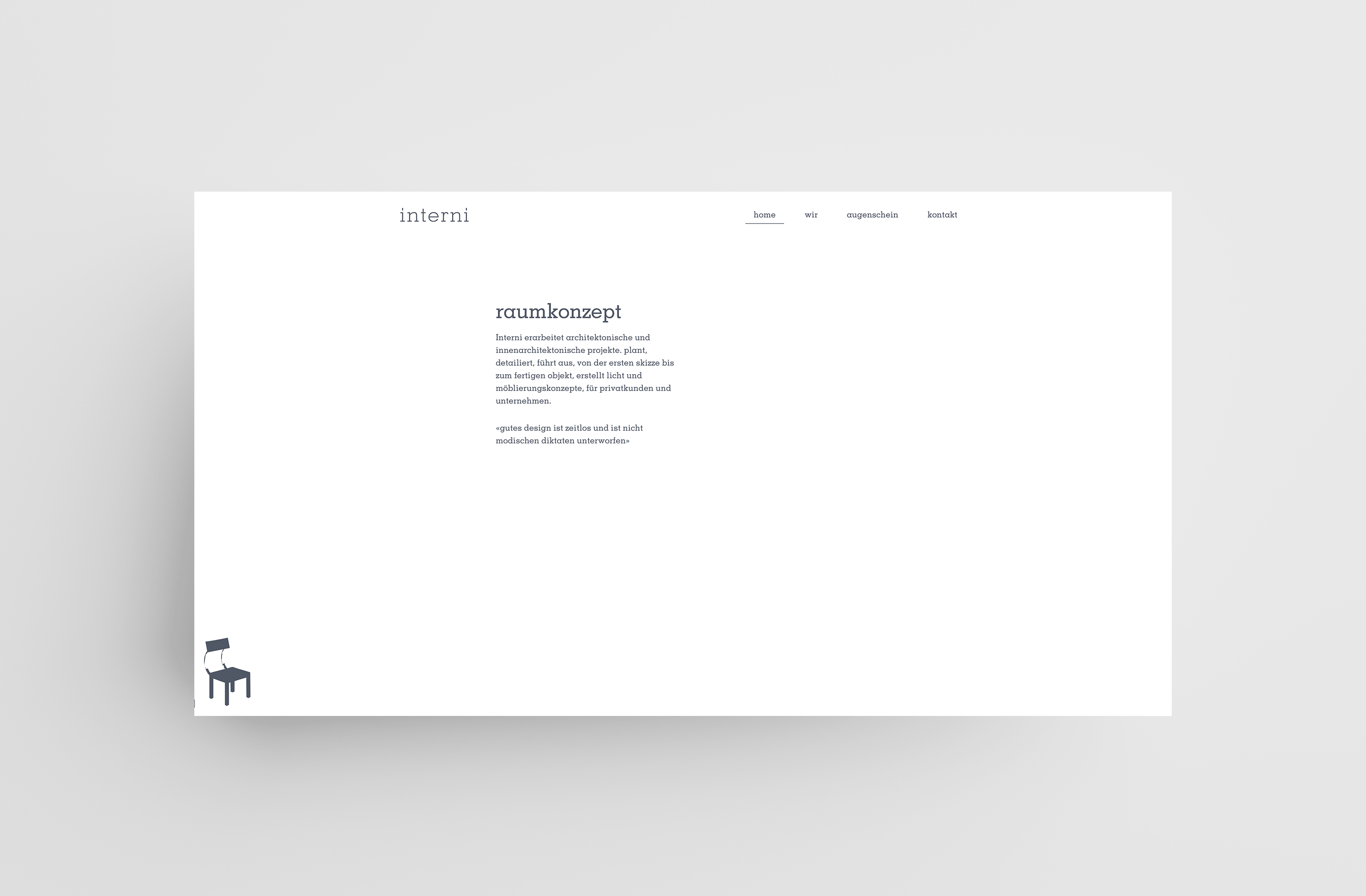 Interni Raumkonzept Frontpage
